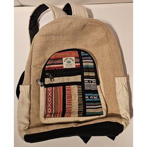 Handmade THC Free PURE Hemp Backpack School BAG Nepal